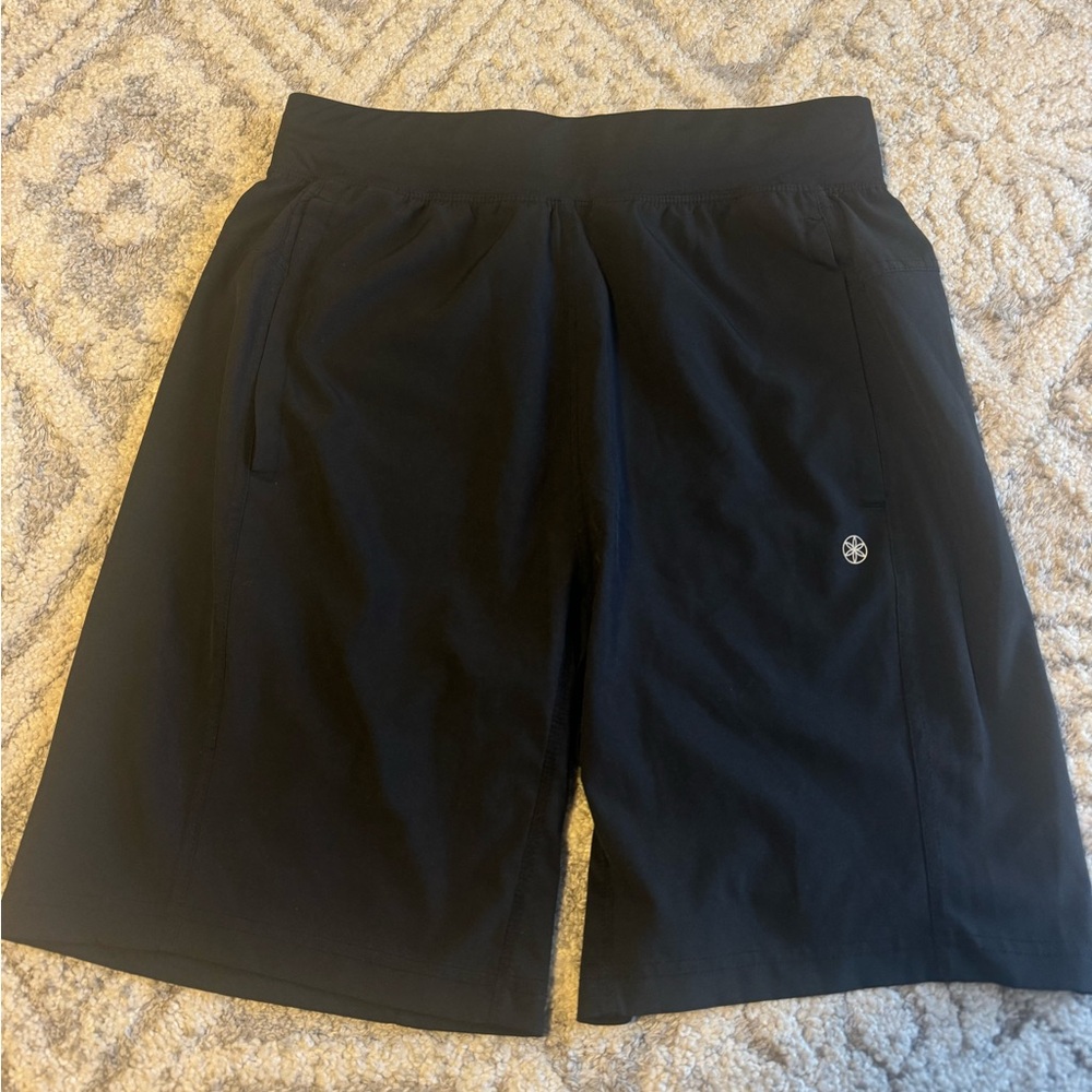 GAIAM Black Athletic Shorts with Elastic Waistband